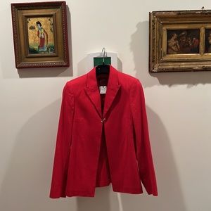 2piece cotton suit, short jacket skirt bright red Versace Jeans Couture 26/40 S